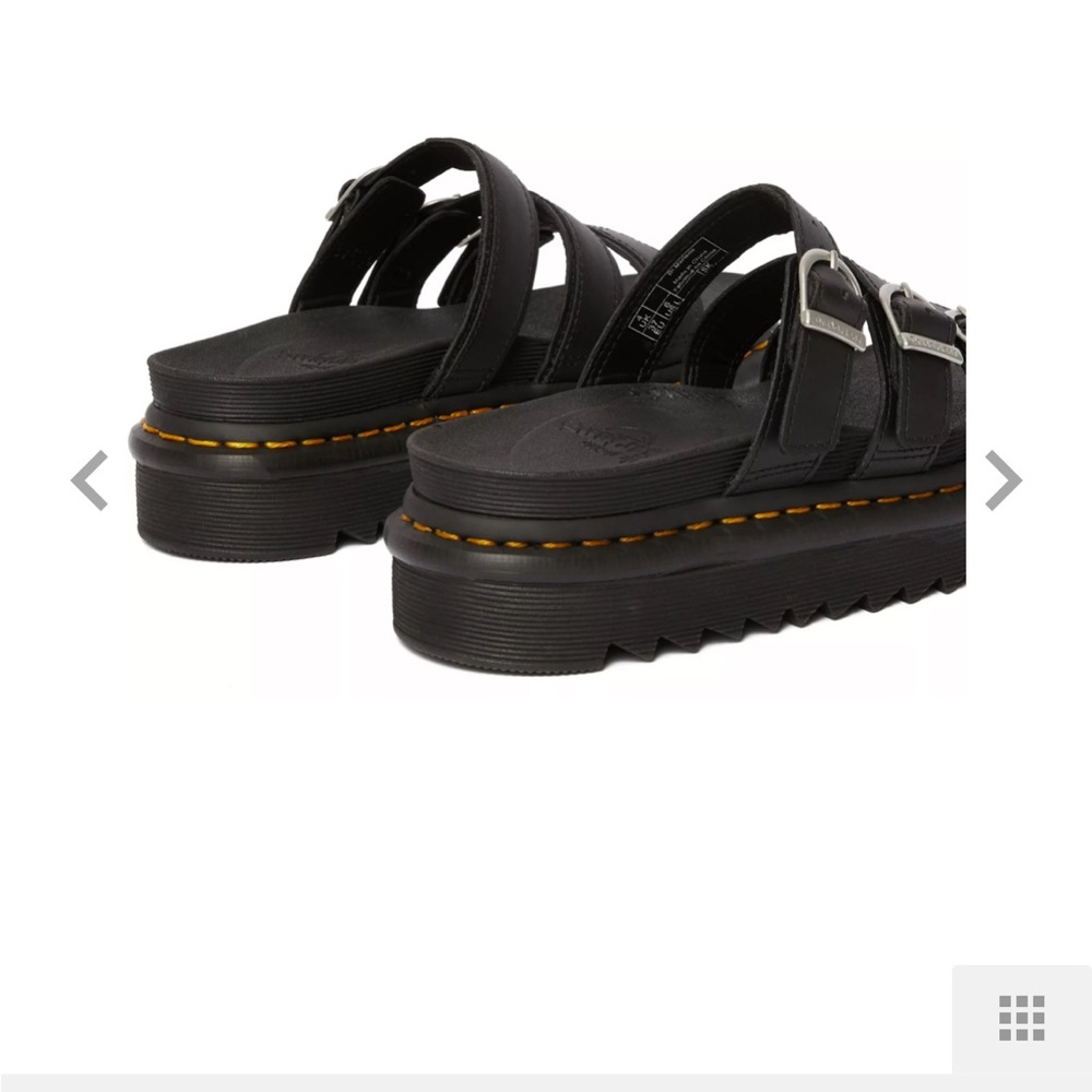 Dr. Martens Women's Blaire Hydro Leather Slide Sandals - Picture 8 of 12